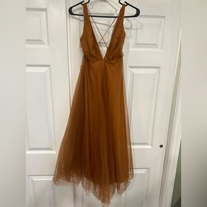 Hello Molly Elegant Brown Dress